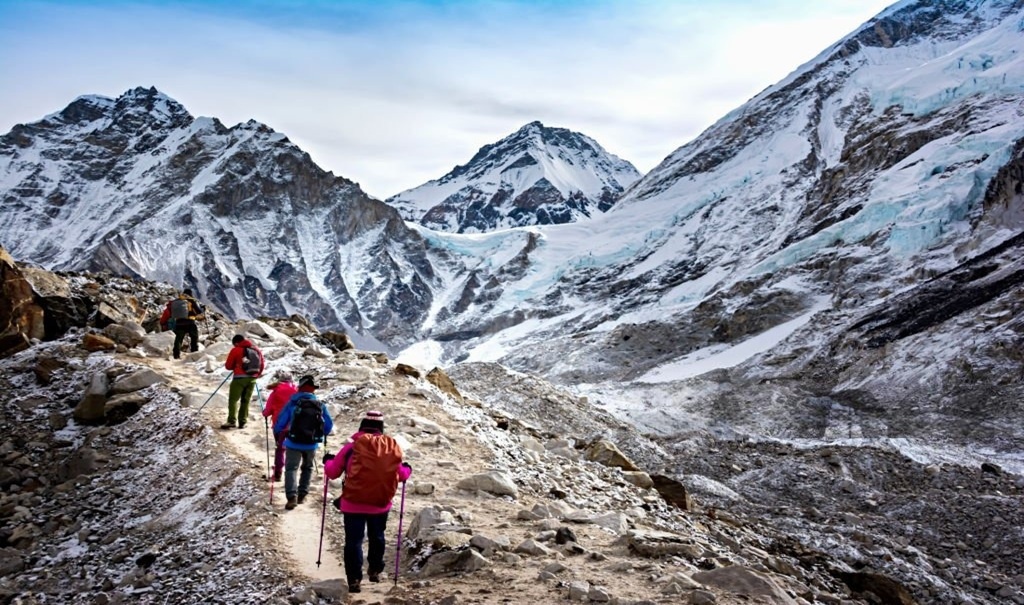 Snow-covered Himalayan mountains